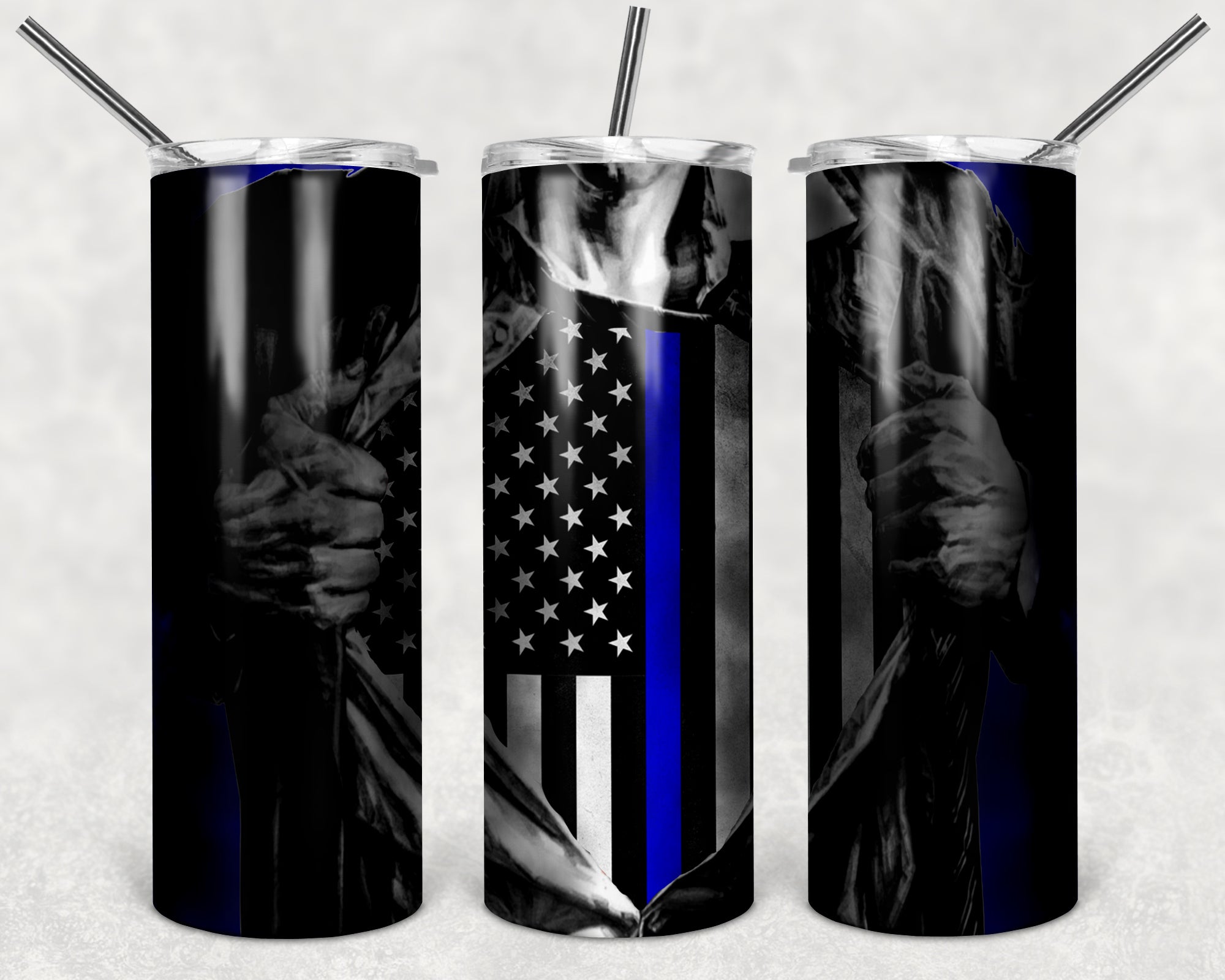 Blue Stripe Tumbler